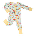 Bamboo Baby Convertible Zipper Pajamas - Farm Pigs Cows Barn