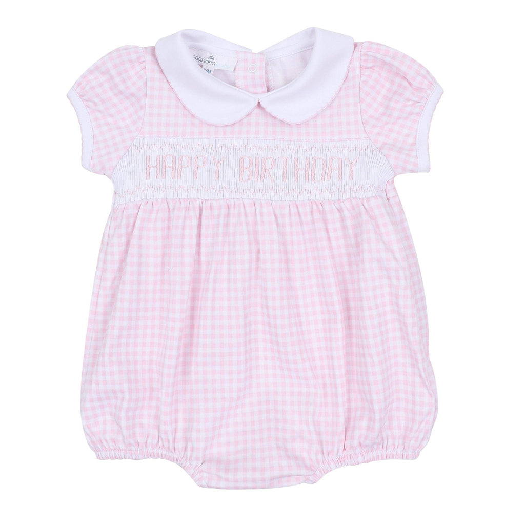 Birthday Classics Smocked Short Sleeve Bubble