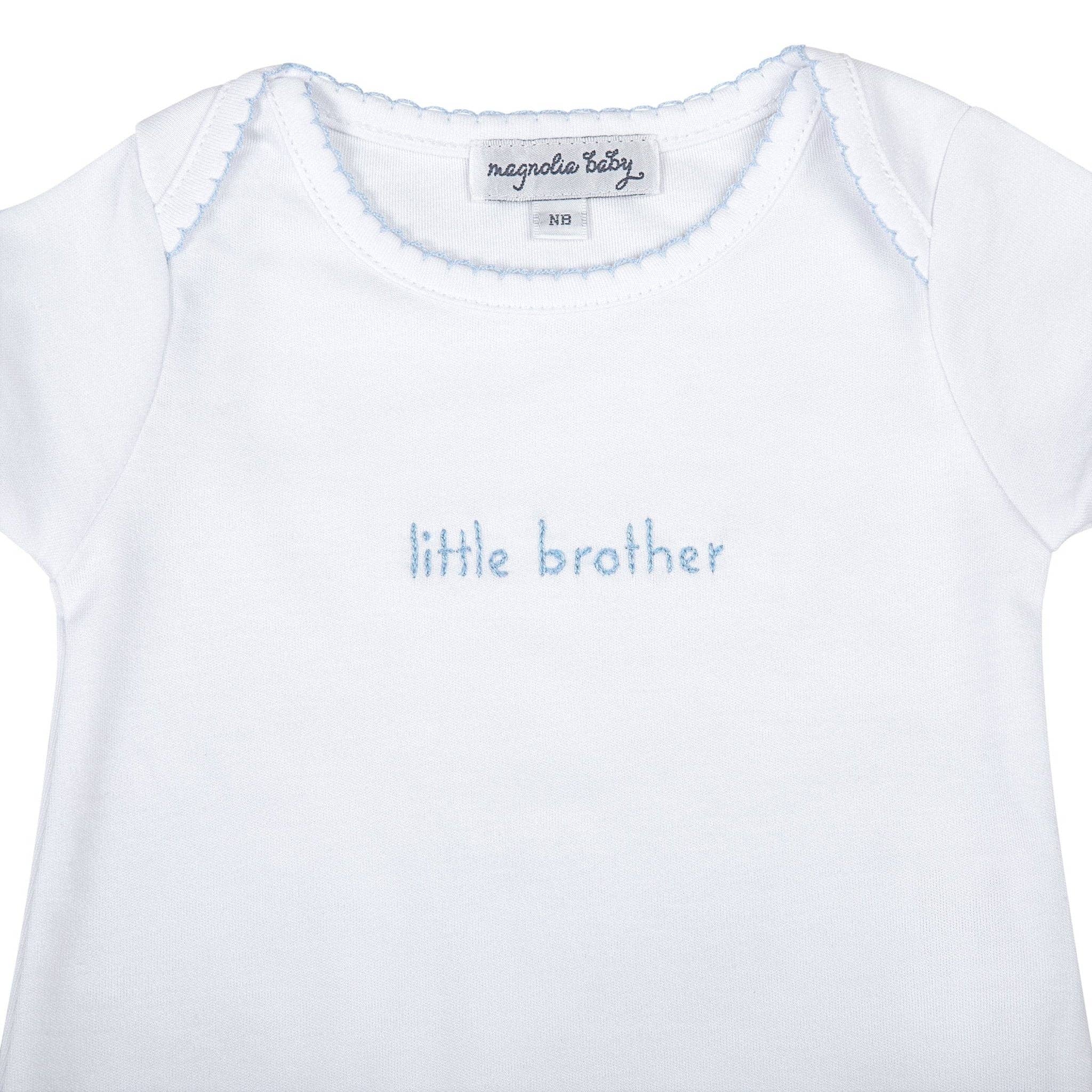 Magnolia Baby - Little Brother Embroidered Lap Bodysuit
