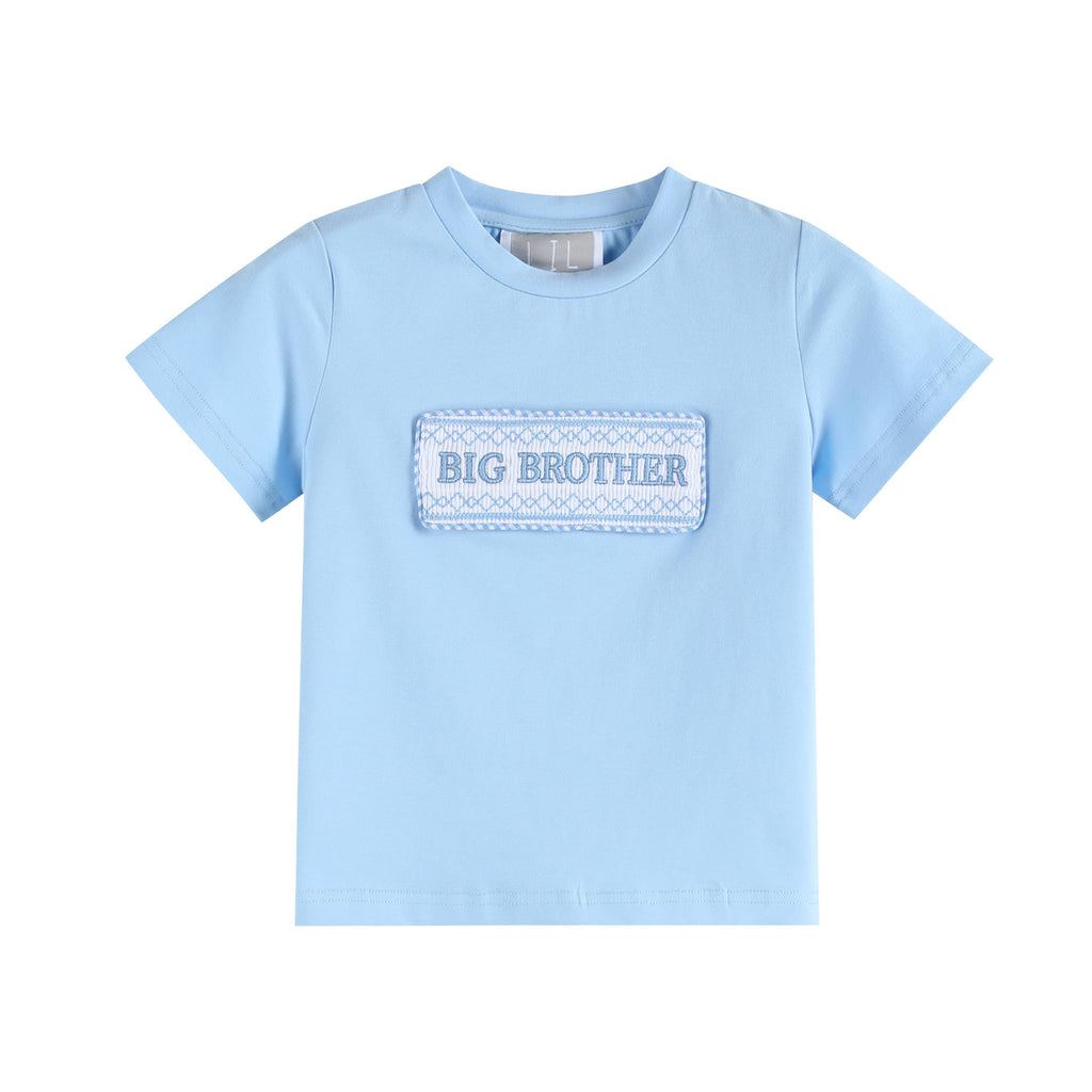 Lil Cactus - Light Blue Big Brother Smocked Shirt and Shorts Set