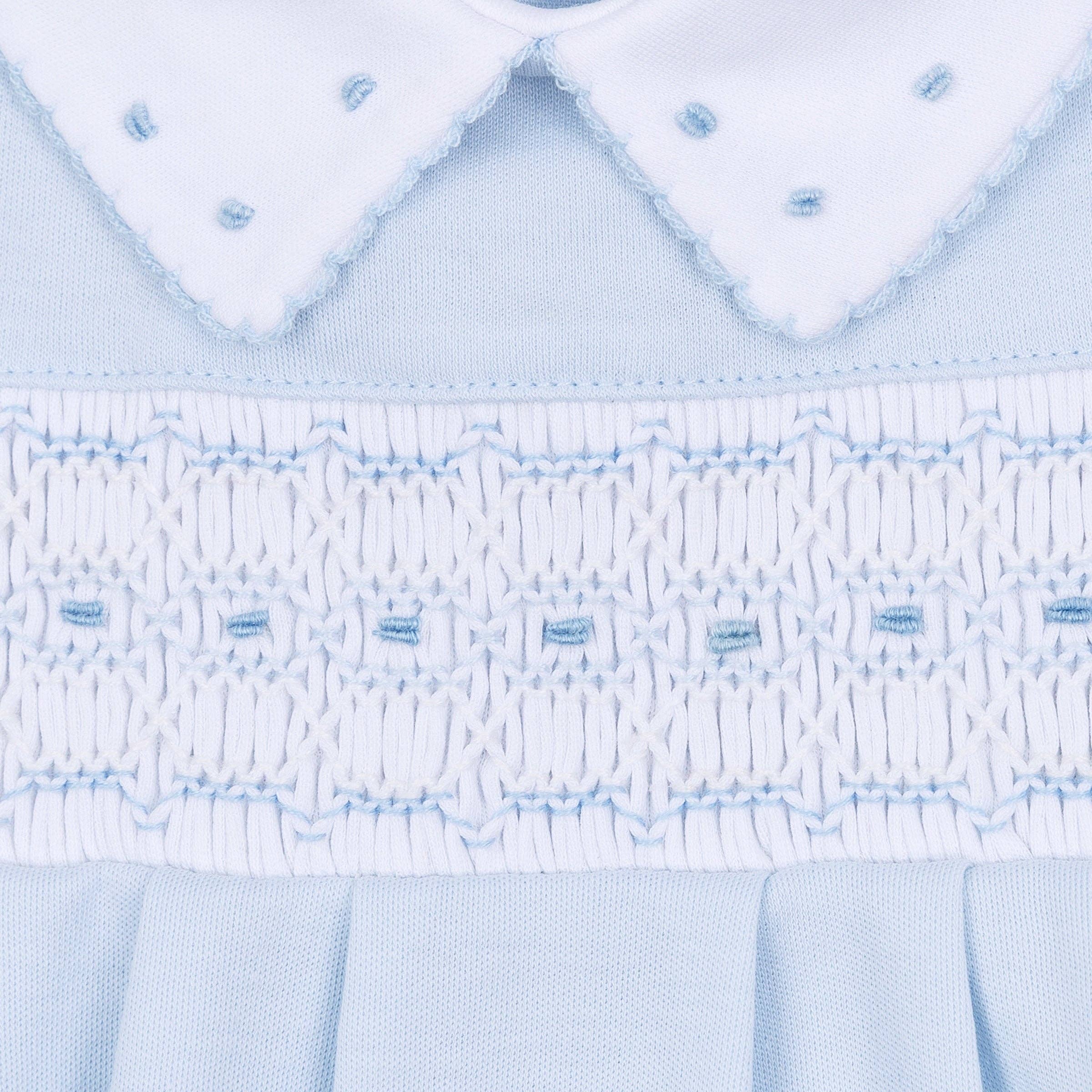 Magnolia Baby - Landry Smocked Bubble - Light Blue