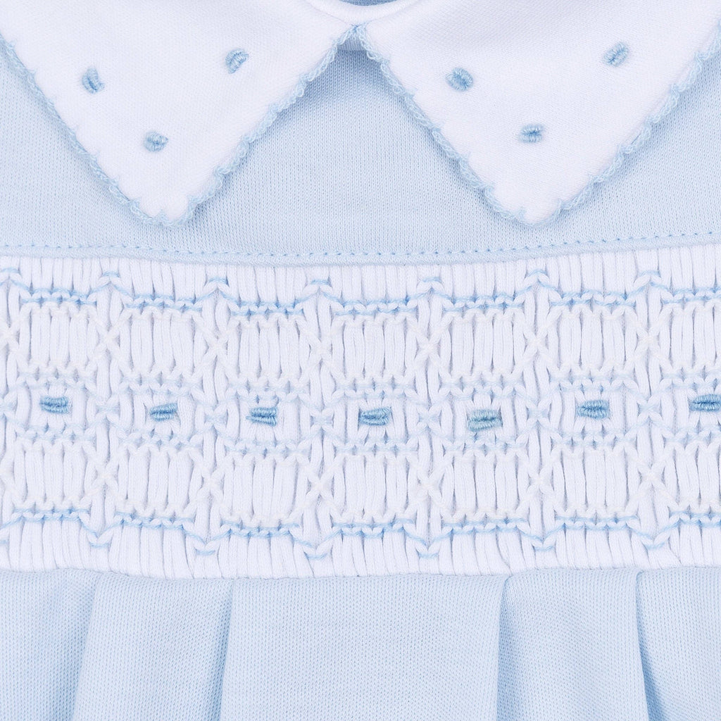 Magnolia Baby - Landry Smocked Footie - Light Blue
