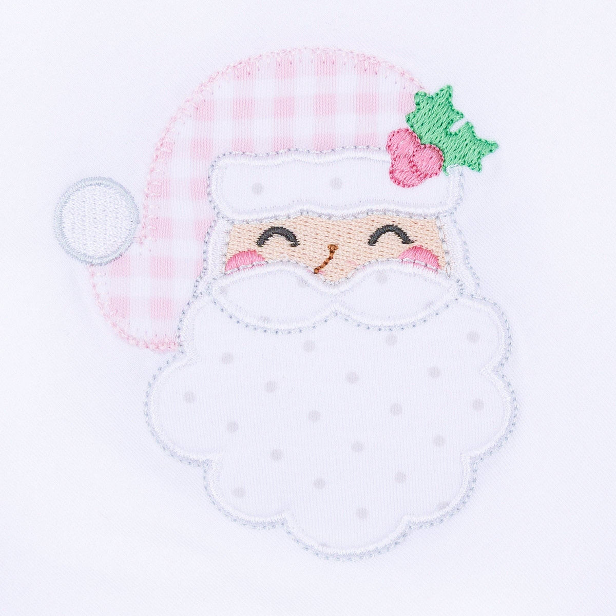 Magnolia Baby - Sweet St Nick Applique Collared Bubble - Pink