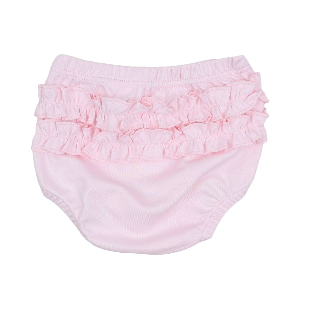 Magnolia Baby - Solid Essentials Ruffle Diaper Cover Set - Pink
