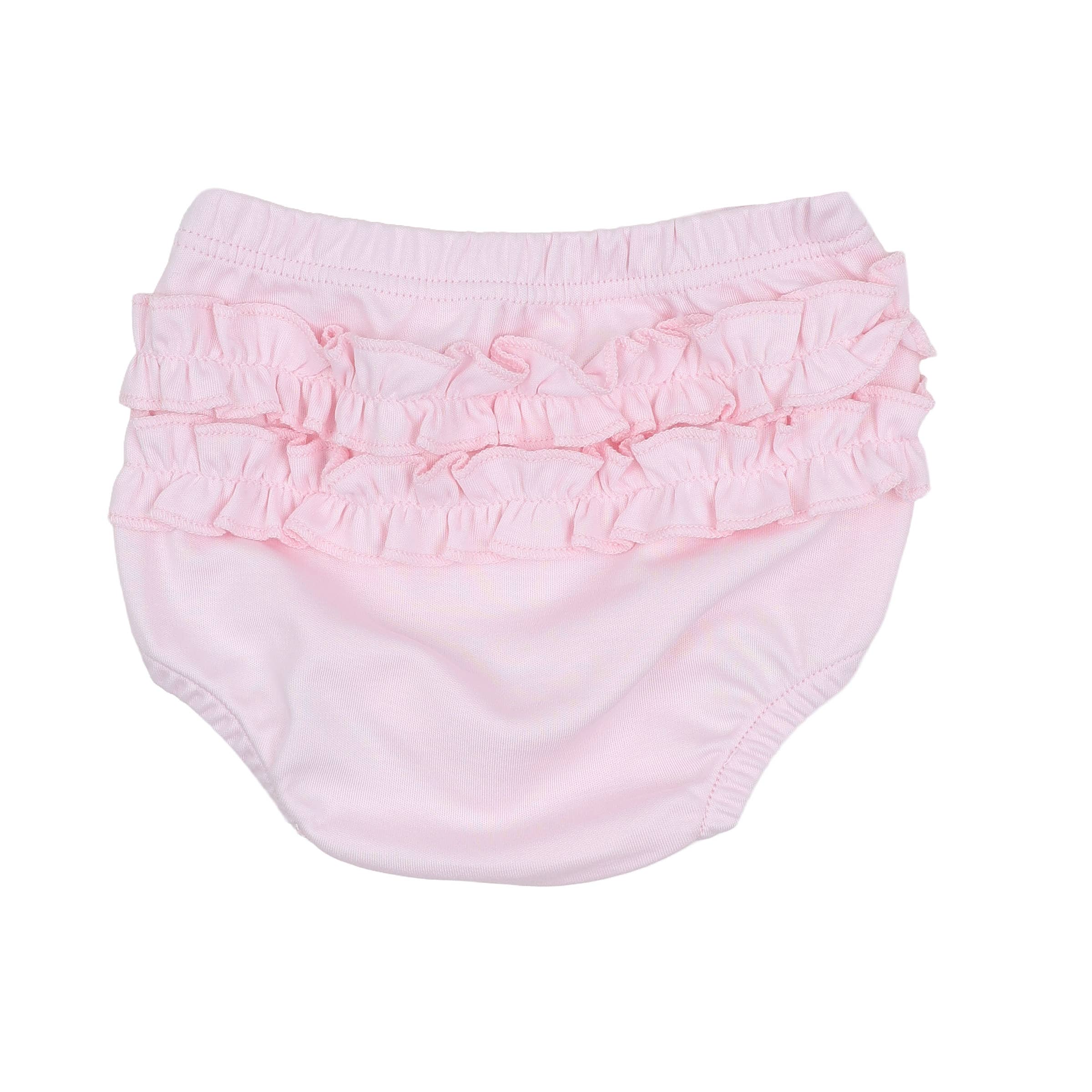 Magnolia Baby - Solid Essentials Ruffle Diaper Cover Set - Pink