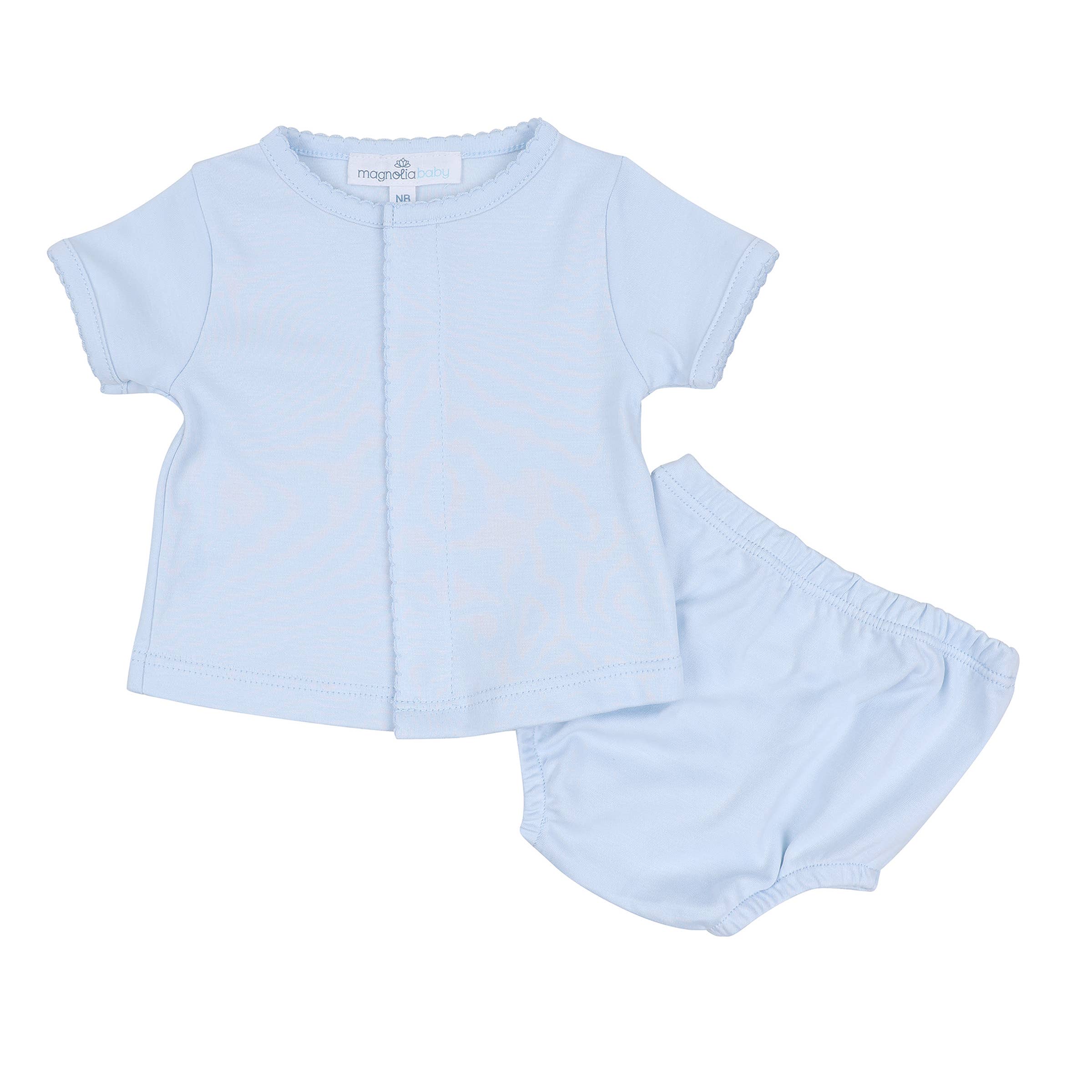 Magnolia Baby - Solid Essentials Diaper Cover Set - Light Blue