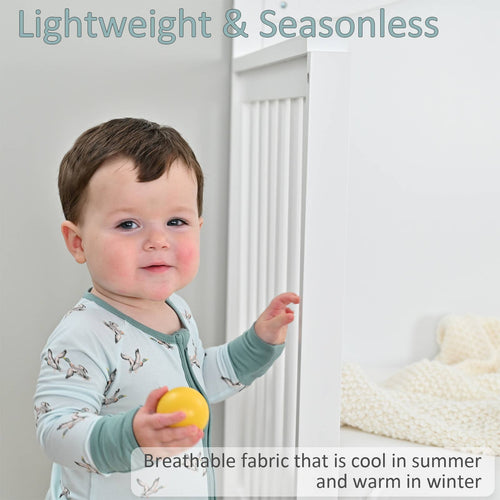 Bamboo Baby Convertible Zipper Pajamas - Mallard Duck