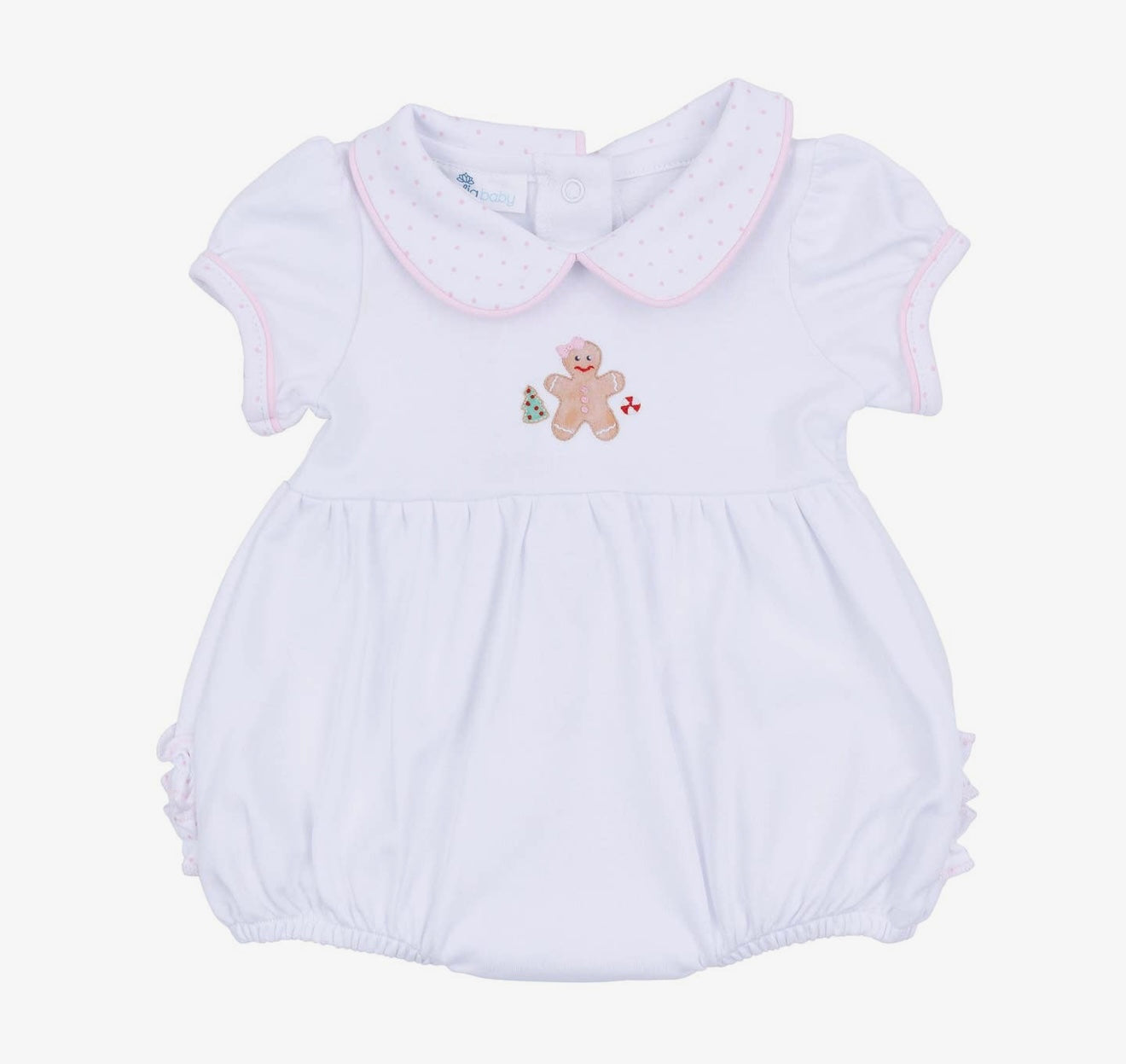 Frosted Wonderland Collared Ruffle Short Sleeve Bubble