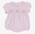 Tiny Tailgaters Smocked Bubble - Light Pink