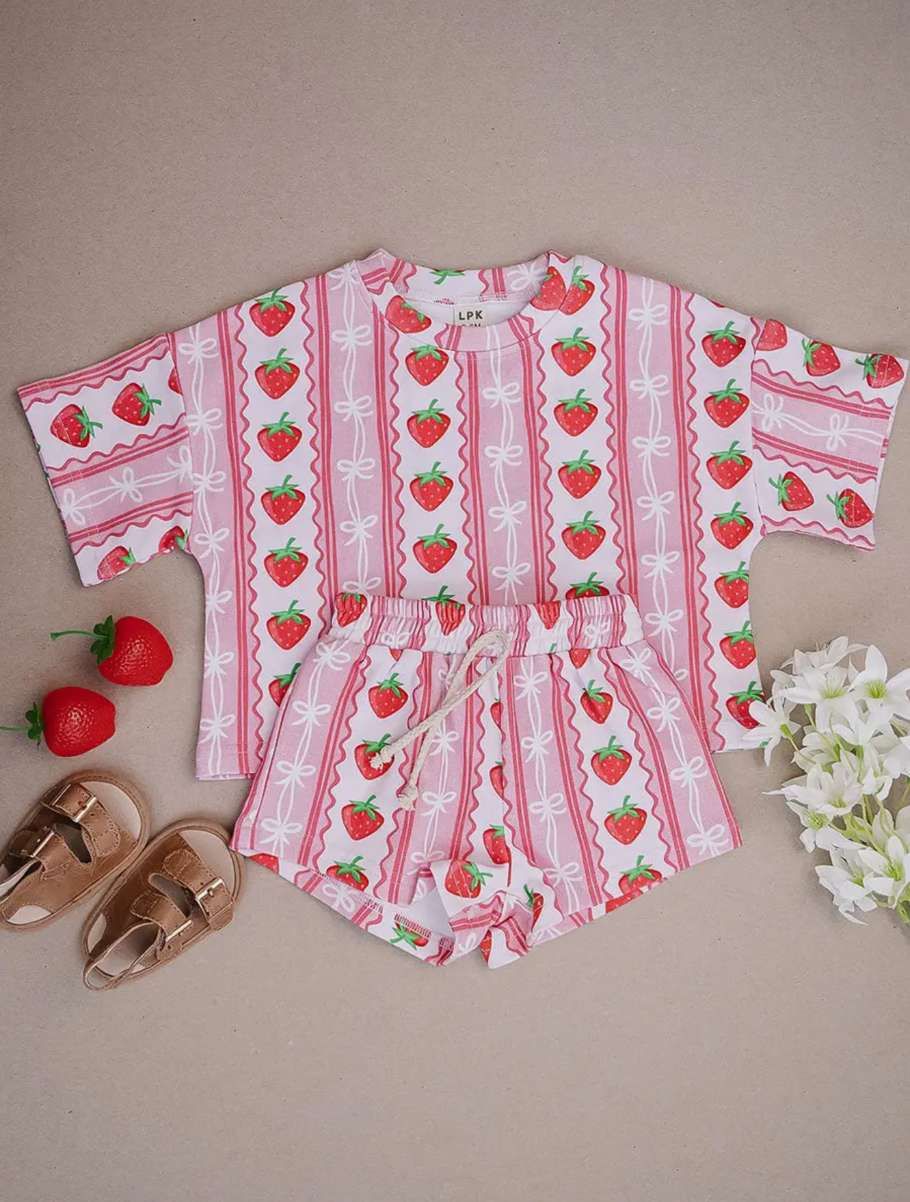 PREORDER Shorts Set | Strawberry