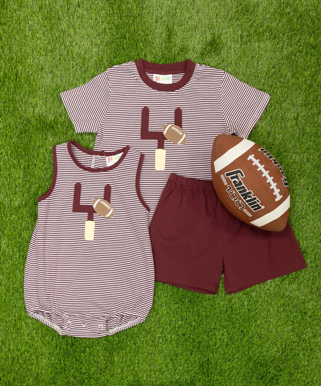 Down, Set, Hut Bubble - Maroon Stripe