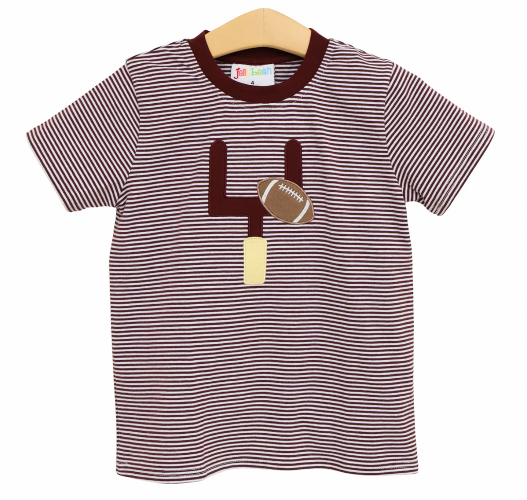 Down, Set, Hut Shirt - Maroon Stripe