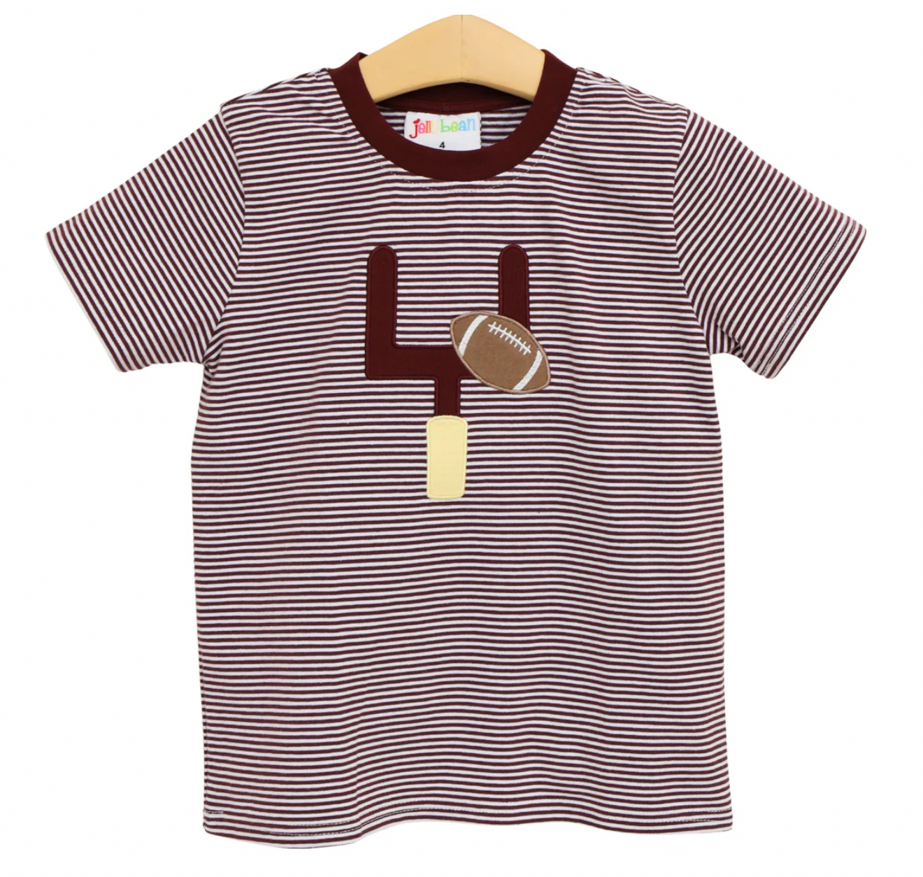 Down, Set, Hut Shirt - Maroon Stripe