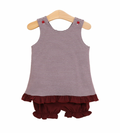 Let’s Cheer! Swing Back Bloomer Set Maroon Stripe
