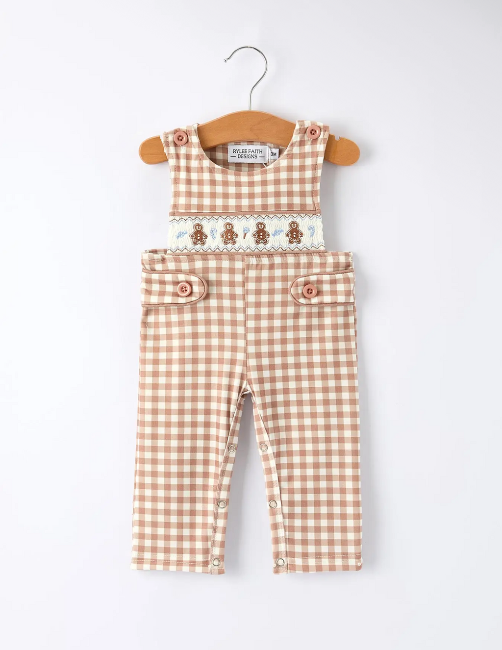 Christmas Vintage Style Gingerbread Boys Romper