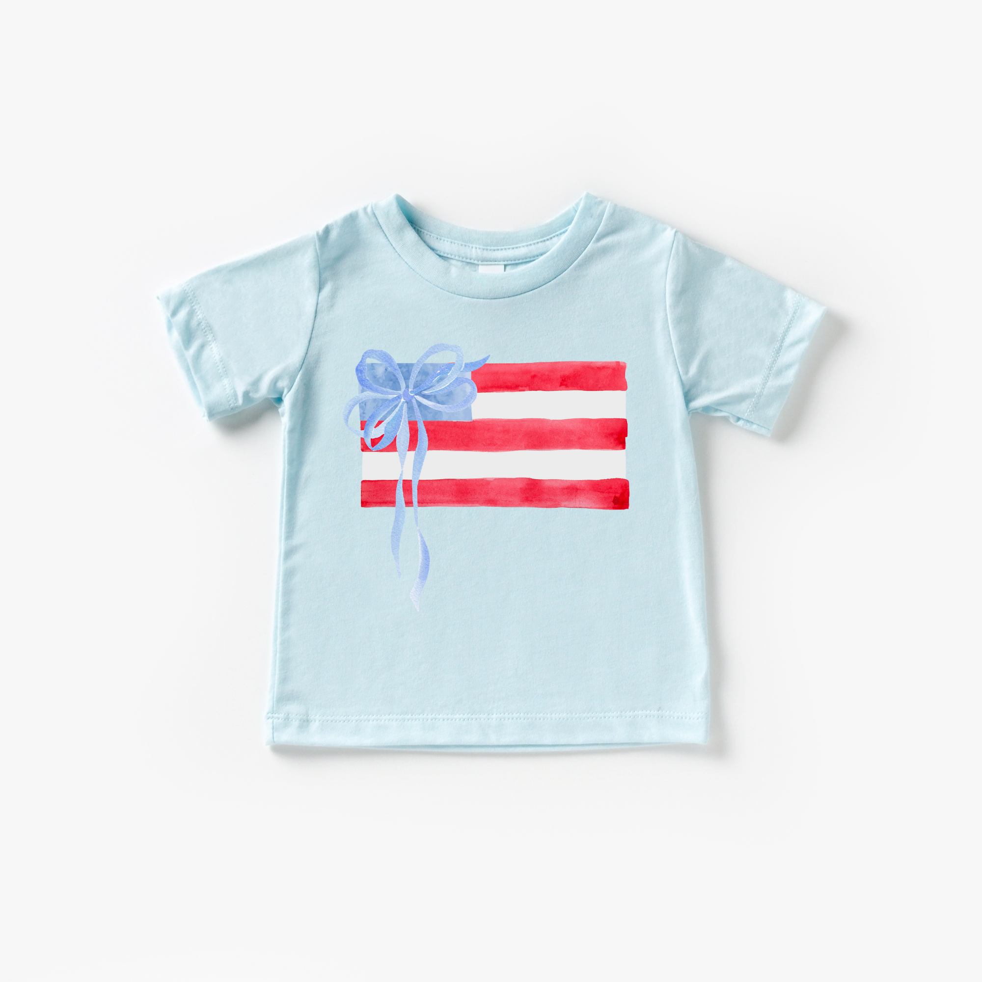 American Flag and Bow Girl Shirt