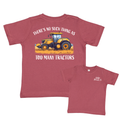 Too Many Tractors Tee: Rouge