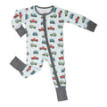 Bamboo Baby Convertible Zipper Pajamas - Vehicle Car Print