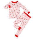 Sweet Tupelo Clothing - Pink Santa Two Piece Bamboo Pajama Set